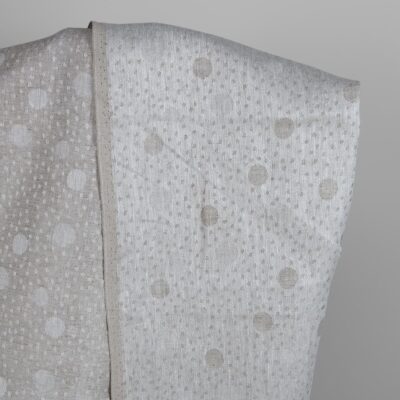 Grey linen fabric in bubble pattern 8 Grey linen fabric in bubble pattern white side