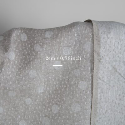 Grey linen fabric in bubble pattern 6 Grey linen fabric in bubble pattern with measurements