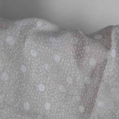 Grey linen fabric in bubble pattern 7 Grey linen fabric in bubble pattern close up detail