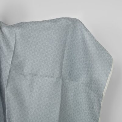 Linen fabric grey jacquard triangle pattern
