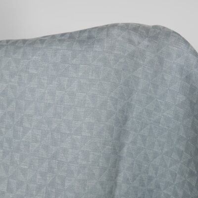 Linen fabric grey jacquard triangle pattern, double-layer