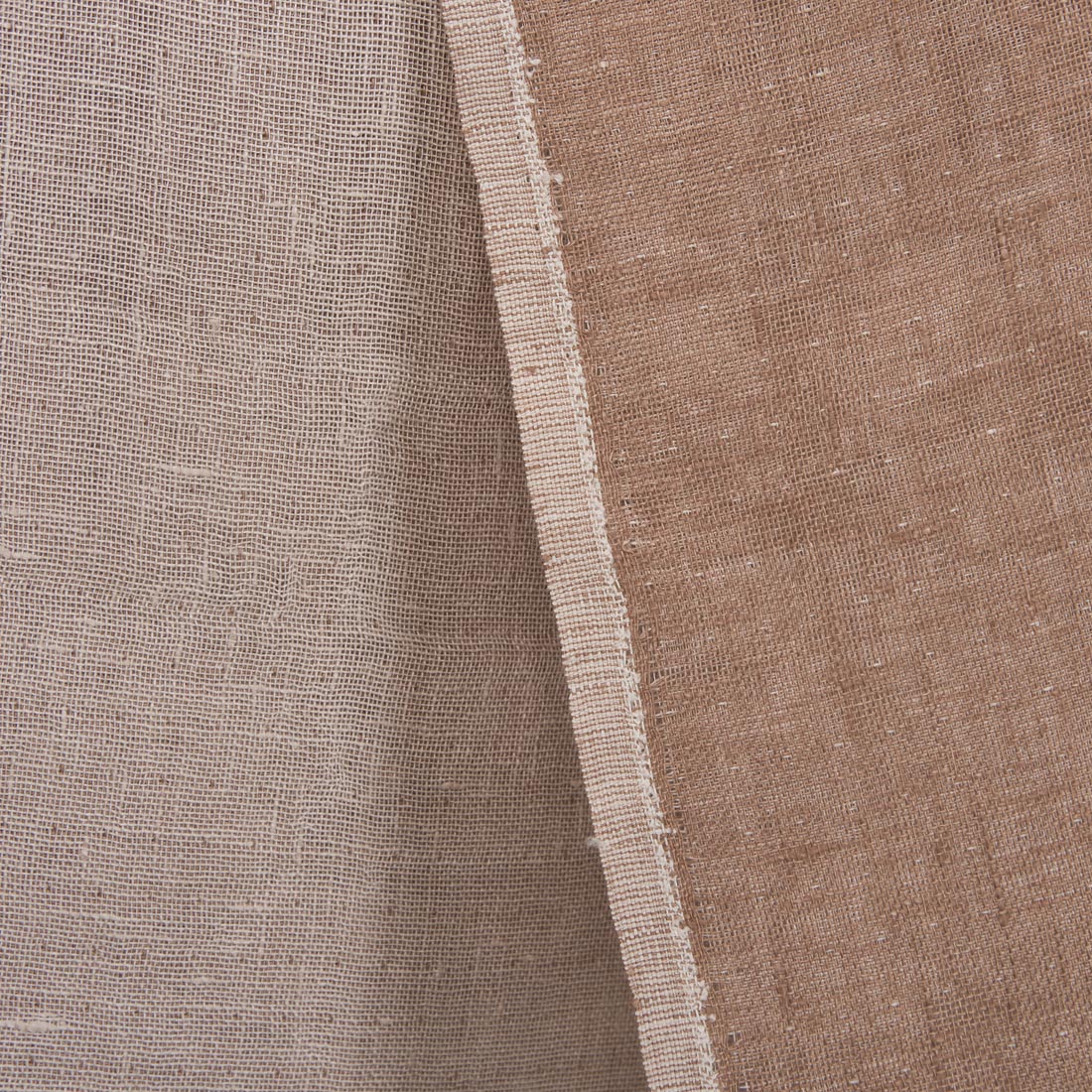 Double-sided rosy linen fabric