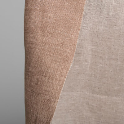 Double-sided light brown linen fabric