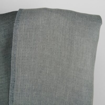 Linen fabric double-sided blueish grey colour lighter side