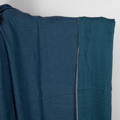 Double-sided blue washed linen fabric 5 Double-sided blue washed linen fabric
