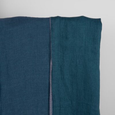 Double-sided blue washed linen fabric 6 Double-sided blue washed linen fabric both sides