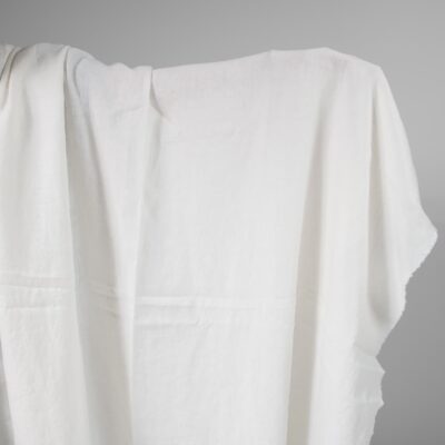 Washed heavy linen fabric off-white colour