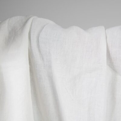 Washed heavy linen fabric off-white colour product photo