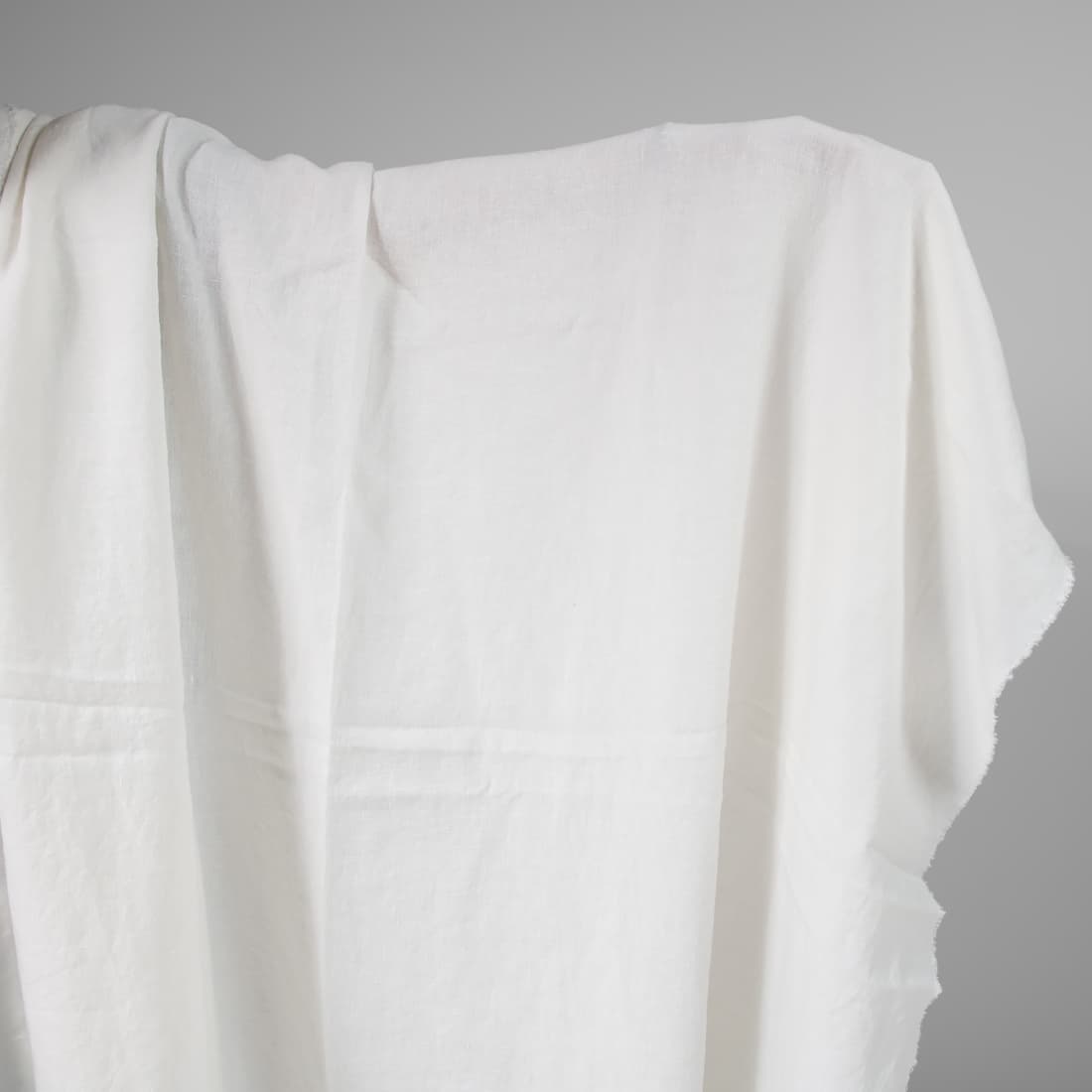 Washed heavy linen fabric off-white colour