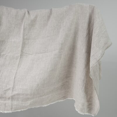 Washed heavy linen fabric beige colour 5 Washed heavy linen fabric beige colour