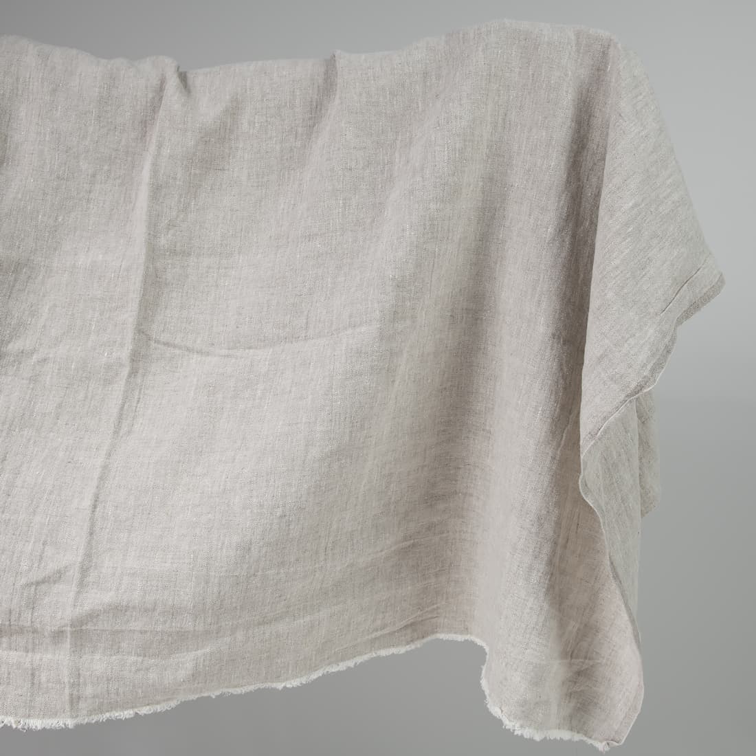 Washed heavy linen fabric beige colour