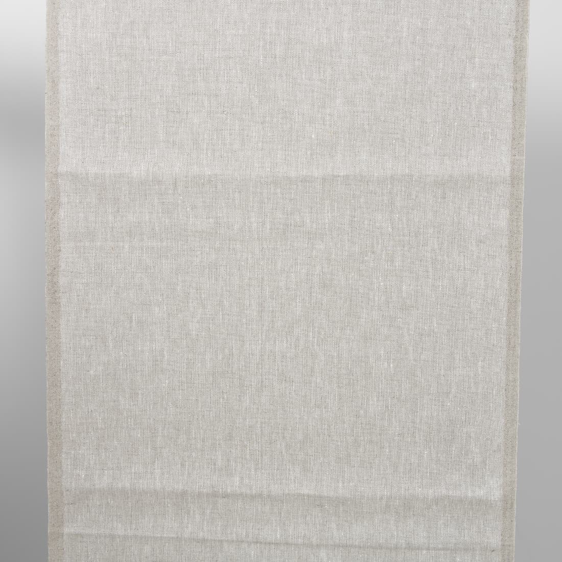 Light grey narow pure linen plain fabric