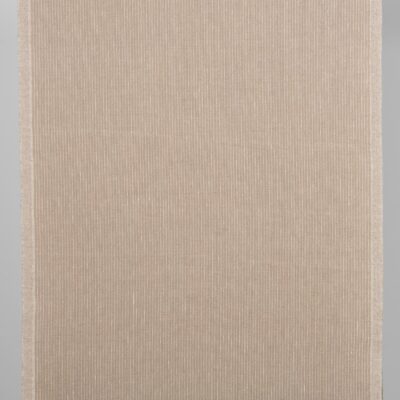 Narrow linen fabric nude colour with white stripes
