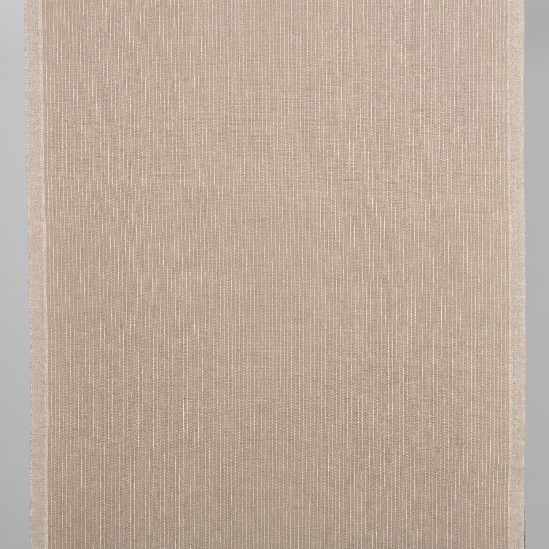 Narrow linen fabric nude colour with white stripes
