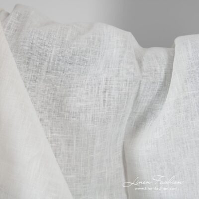 Dense off-white linen fabric