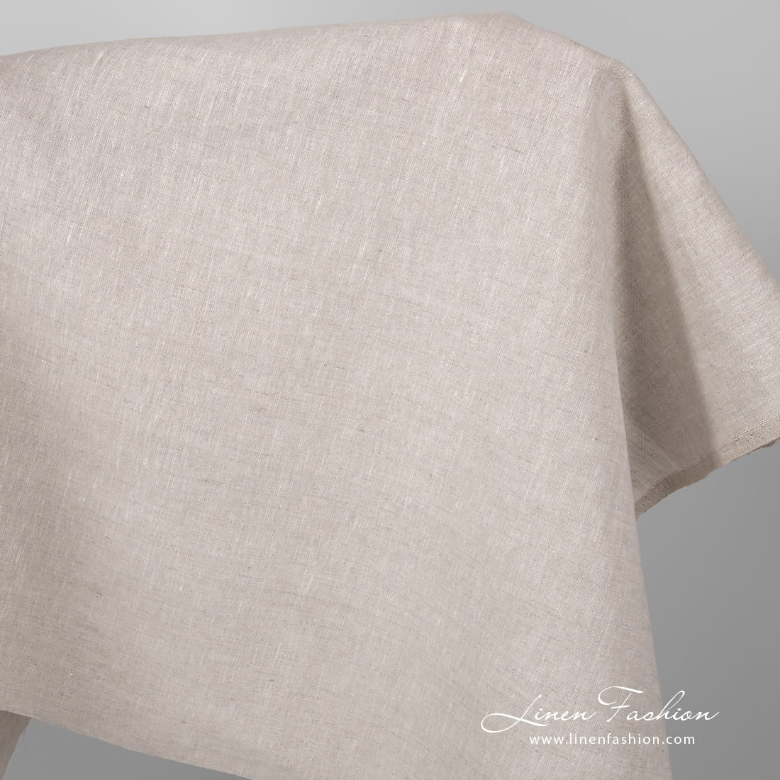 Linen light grey fabric