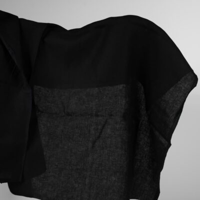 Heavy linen fabric black colour