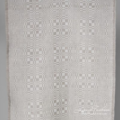 Grey patterned narrow linen cotton fabric 3 Grey patterned narrow linen / cotton fabric