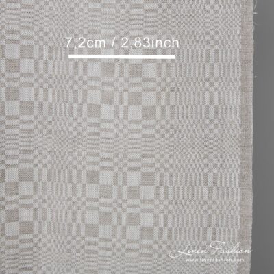 Grey patterned narrow linen cotton fabric 4 Grey patterned linen / cotton fabric is ideal for sewing kitchen and bath towels