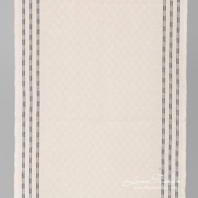 Narrow off white linen cotton fabric.