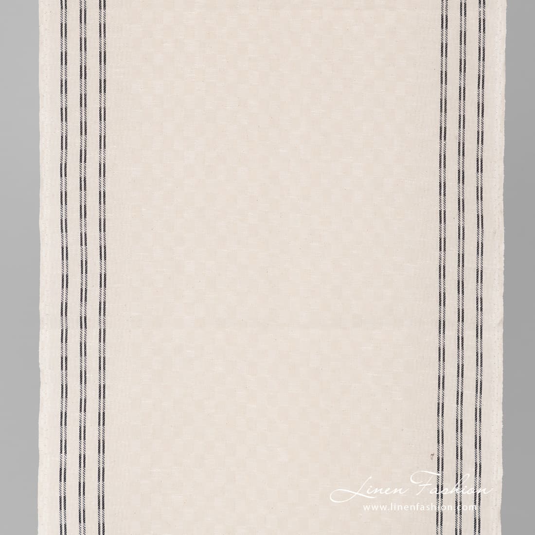 Narrow off white linen cotton fabric.