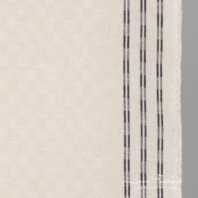 Checked off white narrow fabric.