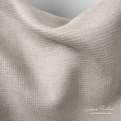 Pure linen heavy weight waffle fabric