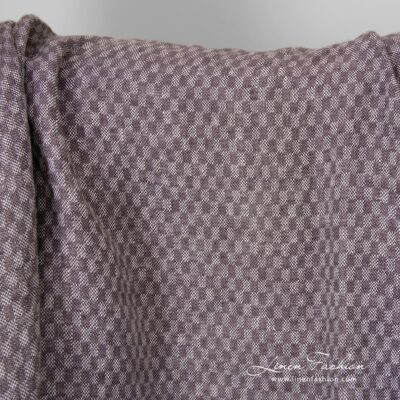 violet linen chess fabric, checks.