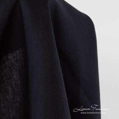 Navy dyed linen fabric.