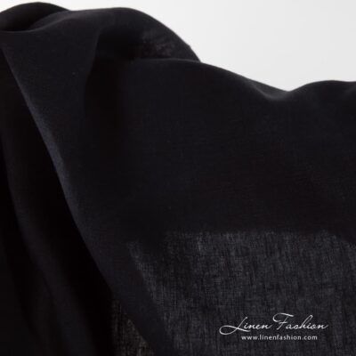Linen fabric in navy.
