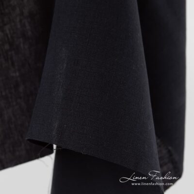 100% linen fabric in navy colour.