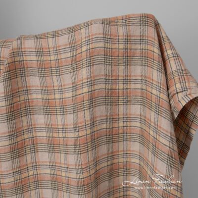 linen fabric multi color checks.