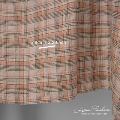 linen fabric multi color checks, tweed.