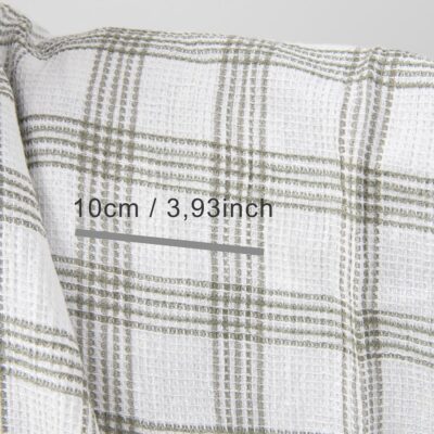 White washed linen cotton checked fabric 7 White washed linen cotton checked fabric with measurements