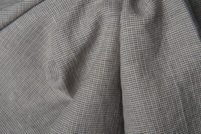 Grey patterned fabric washed