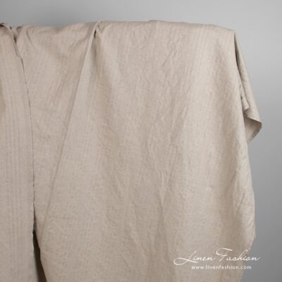 Natural colour linen cotton fabric washed 5 Natural color linen cotton fabric