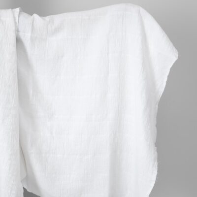 linen cotton white waffle, washed.