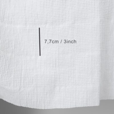 linen cotton white waffle, classic design.