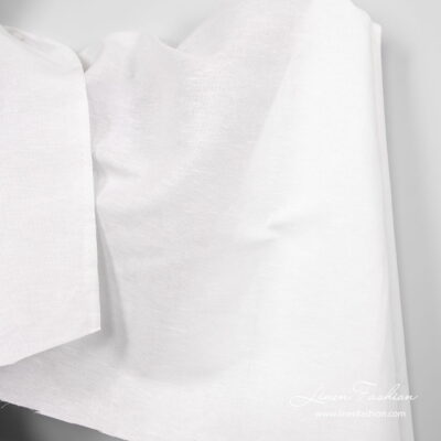 Linen cotton fabric optical white