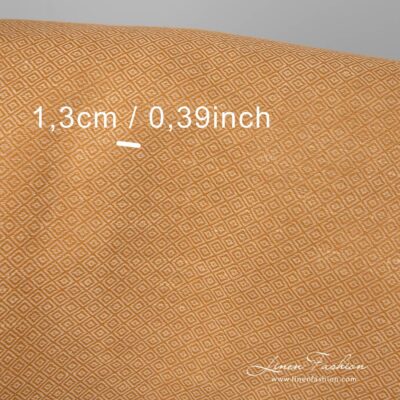 Linen cotton fabric in light caramel brown,