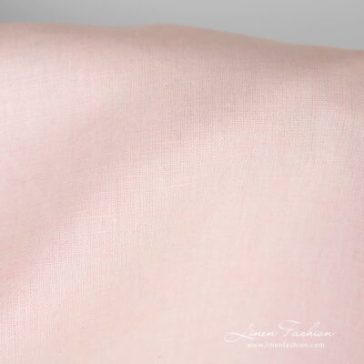 Rosy linen cotton fabric in melange