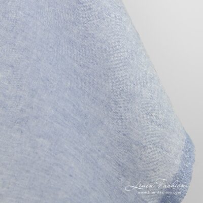 Bluish linen-cotton fabric, can be used for home textiles