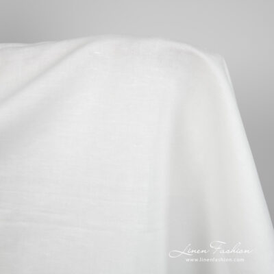 Linen cotton fabric white colour in twill weave product photo