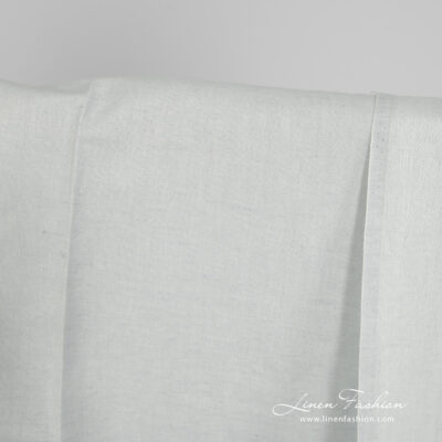 Linen cotton fabric blueish green twill weave product photo