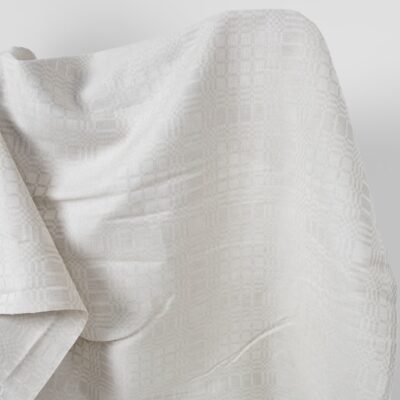 Linen cotton fabric in light beige checks 5 Linen cotton fabric in light beige checks