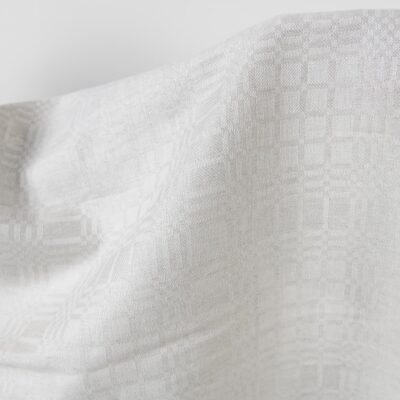 Linen cotton fabric in light beige checks 8 Linen cotton fabric in light beige checks product photo