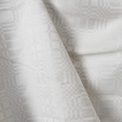 Linen cotton fabric in light beige checks 6 Linen cotton fabric in light beige checks detail view