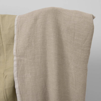 Olive green washed fabric double-sided 7 Olive green washed fabric double-sided natural side