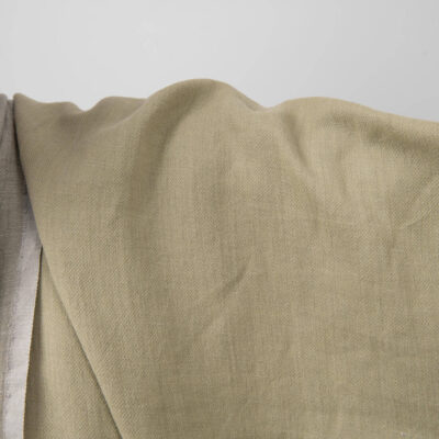 Olive green washed fabric double-sided 8 Olive green washed fabric double-sided close up detail