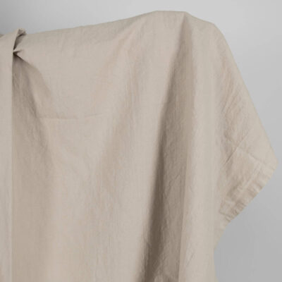 Heavy washed linen cotton fabric brownish grey colour 6 Heavy washed linen cotton fabric brownish grey colour edge